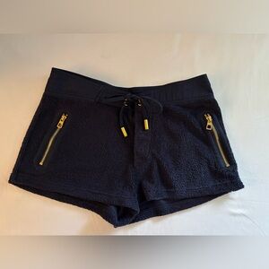 Tory Burch Navy Terrycloth Shorts with string tie Size 0